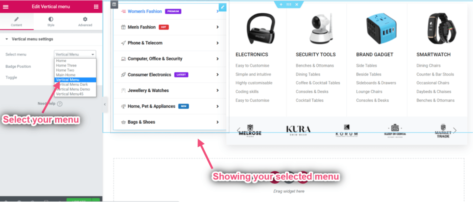 How To Create Vertical Mega Menu In Elementor Elementskit