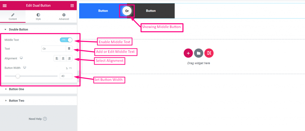 Elementor - Double Buttons 