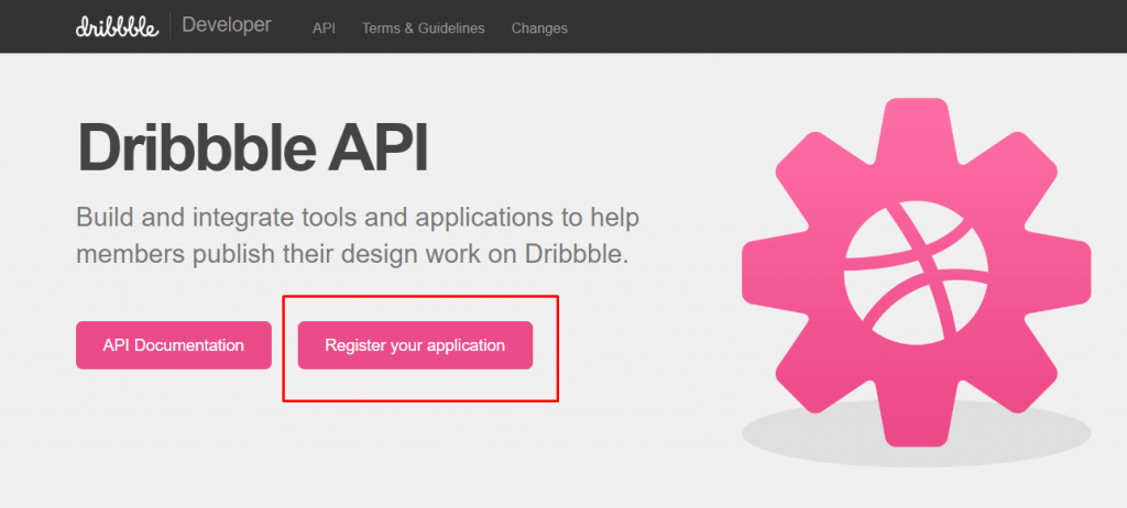 Registrazione dell'app Dribble per l'accesso a WP Social