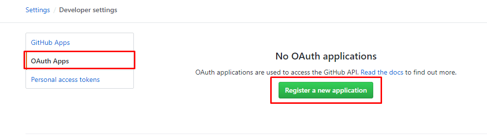 oAuth per l'app GitHub