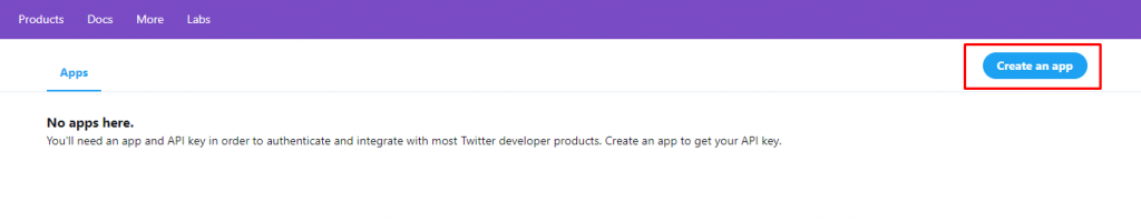 Create Twitter App