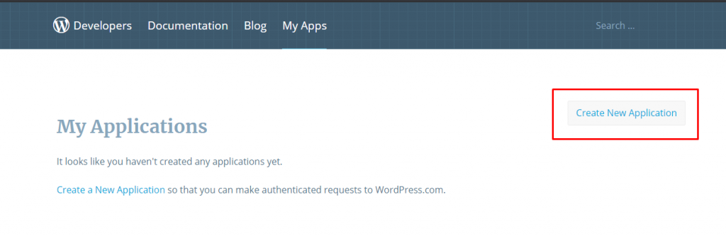 Create WordPress application