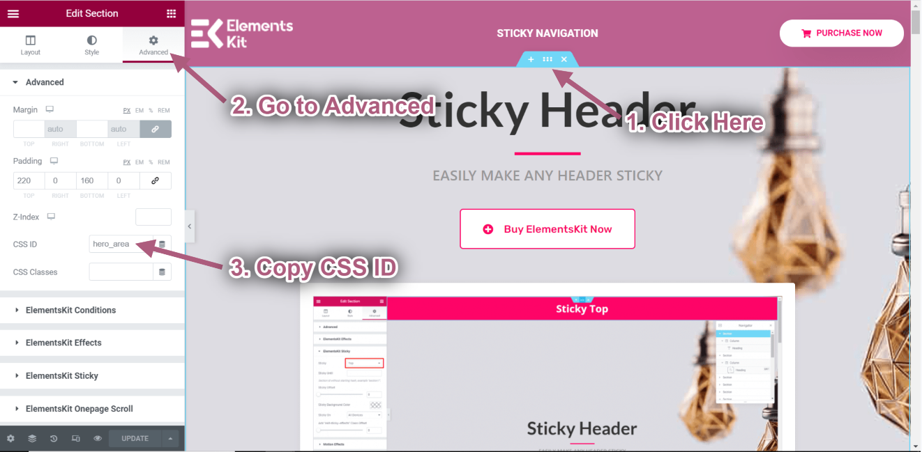 How To Add Sticky Content In Elementor Elementskit 8518